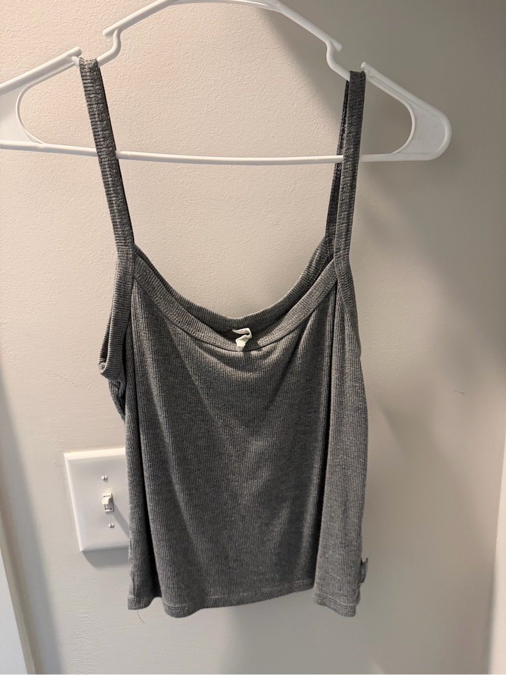 Boden Gray Ribbed Camisole Tank